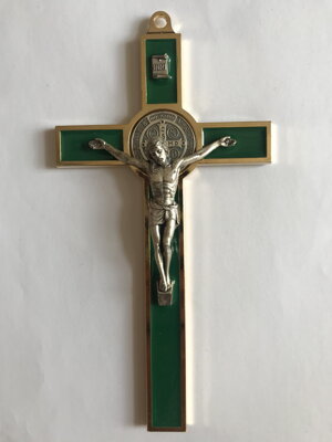 Kríž Benedikt. farebný (KD 22a) – zeleno-zlatý 