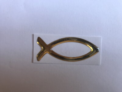Nálepka Rybka malá (RM 01) – zlatá 