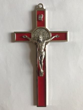 Kríž Benedikt. farebný (KD 22d) – červeno-strieborný 
