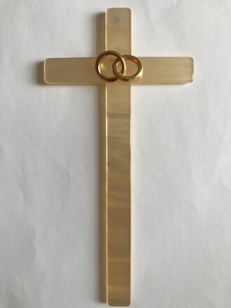 Kríž plastový s obrúčkami (KD 3a) 
